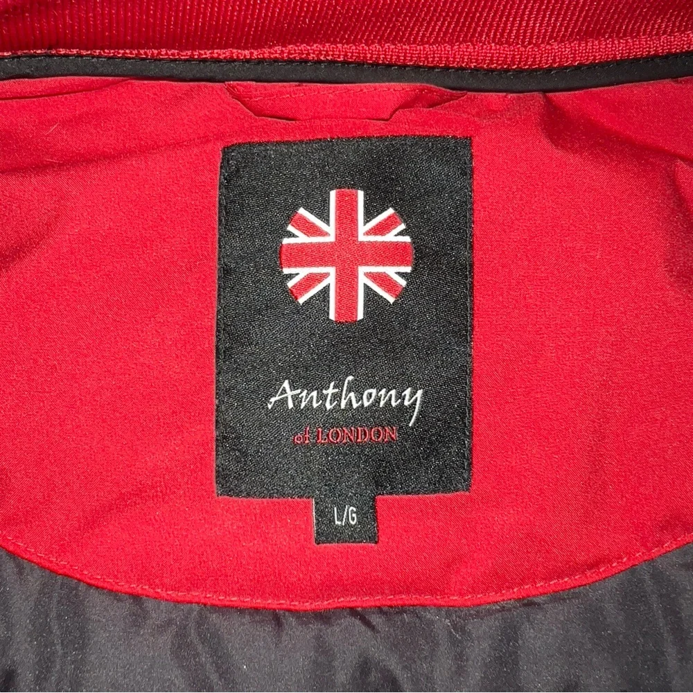Anthony of London Men's Red Puffer Jacket Winter Coat size Large. - Picture 4 of 11